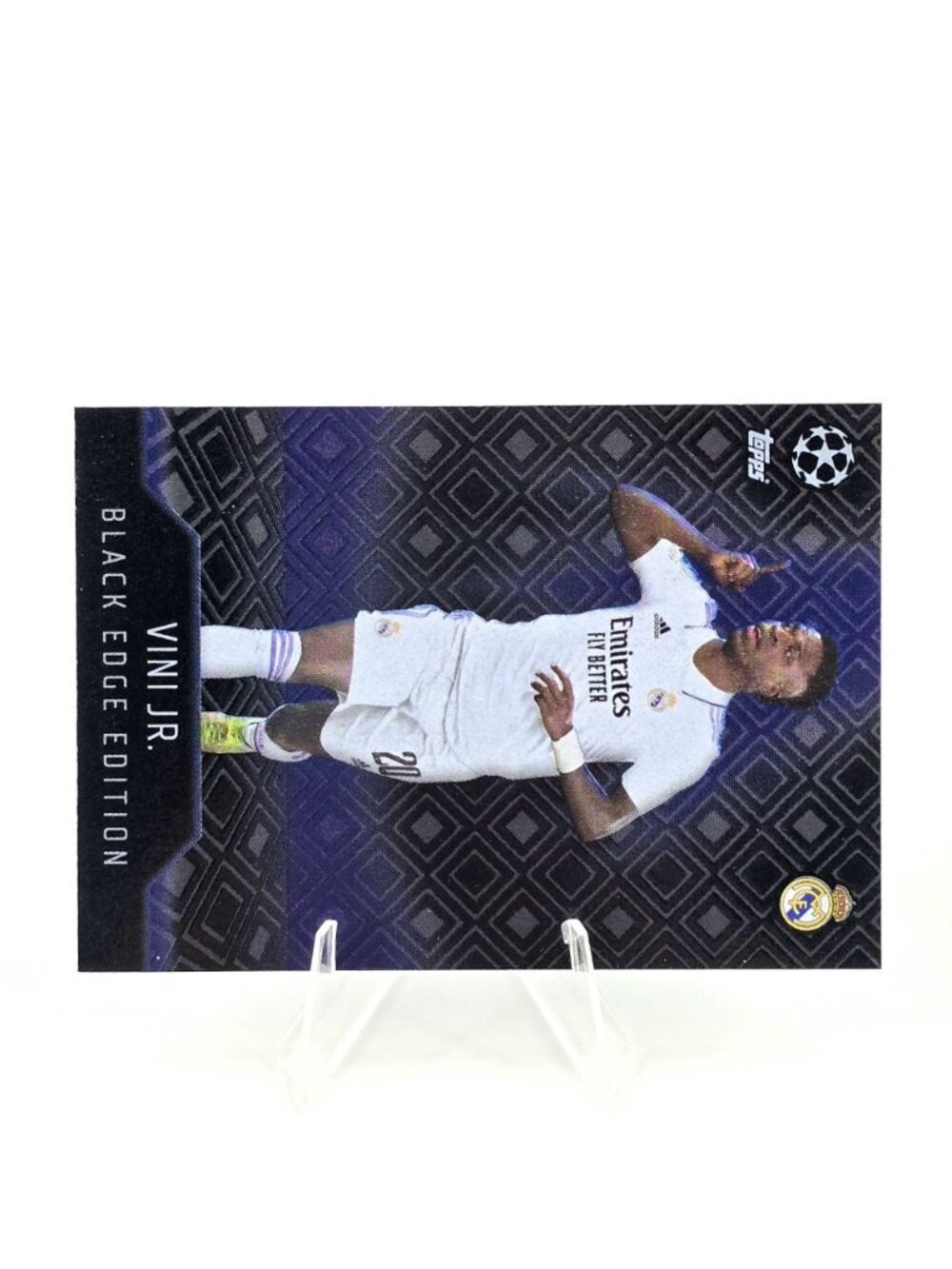 2021-22 Topps Match Attax UEFA Black Edge Edition Vinicius Junior + UEFA Club #7 - Picture 2 of 5